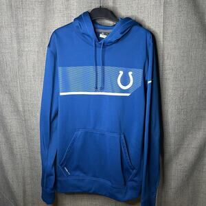 Nike Therma-Fit Colts Hoodie Men’s Small Blue On Field Indianapolis NFL